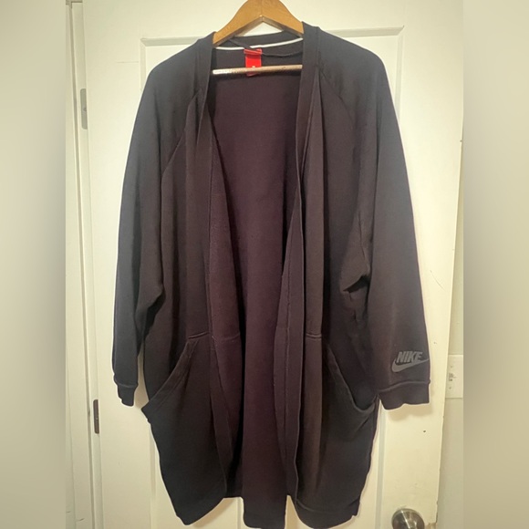Nike Plum Purple Y2K Vintage Plus Size 2x Open Front Cardigan Soft Sweatshirt - Picture 1 of 4